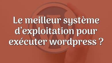 Le meilleur système d’exploitation pour exécuter wordpress ?